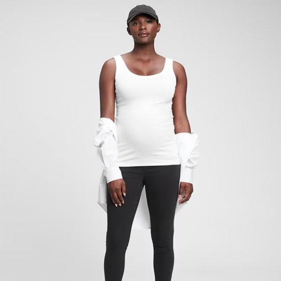 EUC Gap Maternity Modern Tank Top - white - Picture 1 of 5